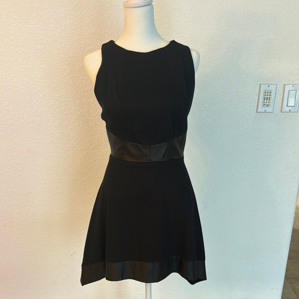Alexis Black Fit and Flare Halter Mini Dress